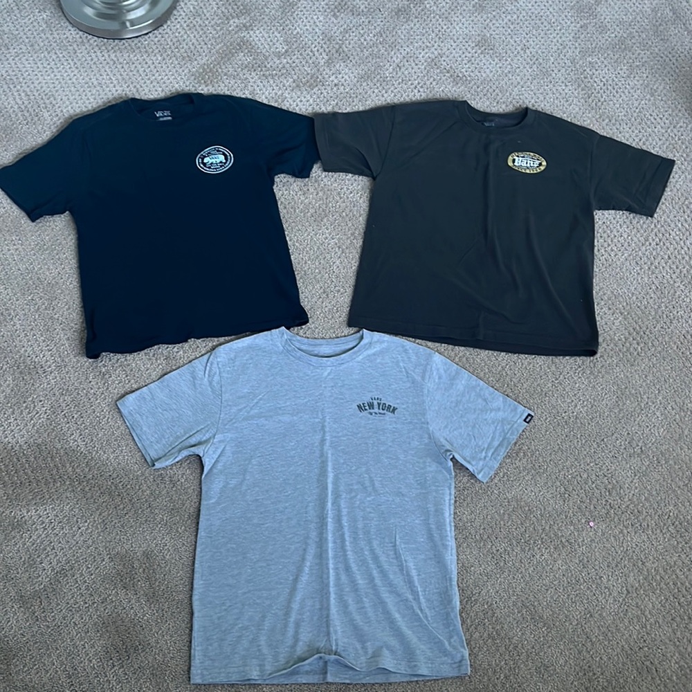 3 vans tee shirts all in a boys size large.